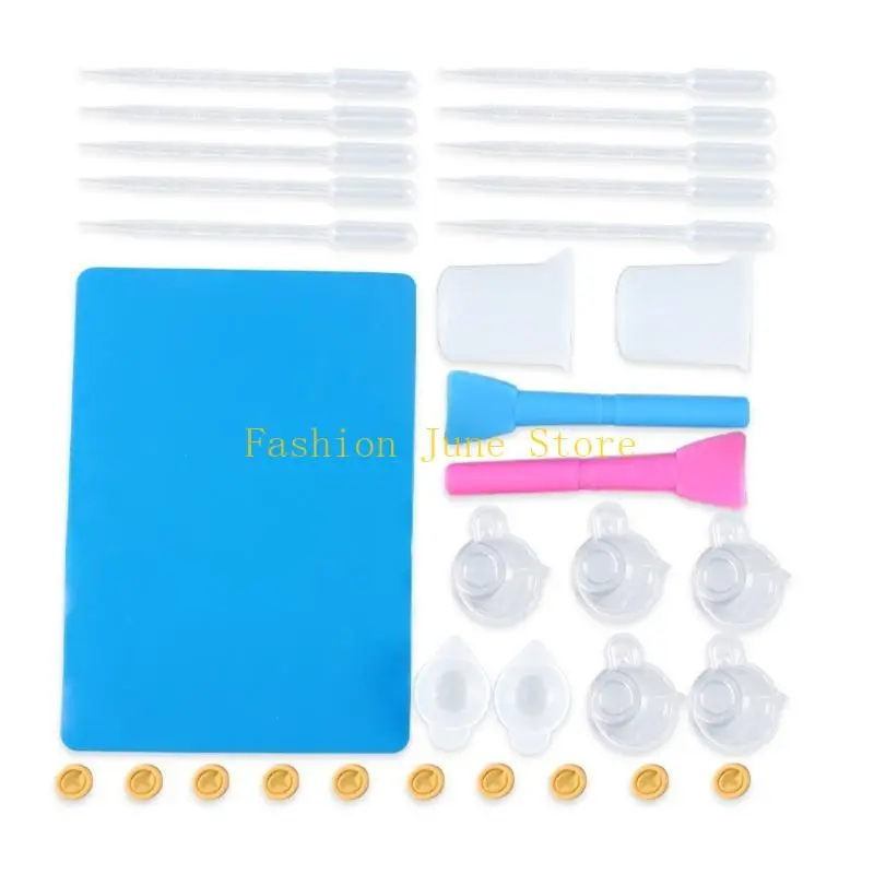 N5KA Silicone Resin Tool Nonstick Silicone Mat 100ml Measuring Cups Mix Cups Tool