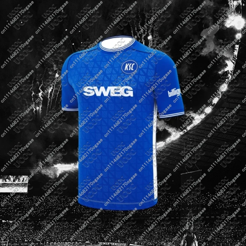 26‑27 Mens Kids Boys K‑Karlsruher Top Adult Home Jersey Game Sport Germany Male Train Breathable Football Jersey Tee