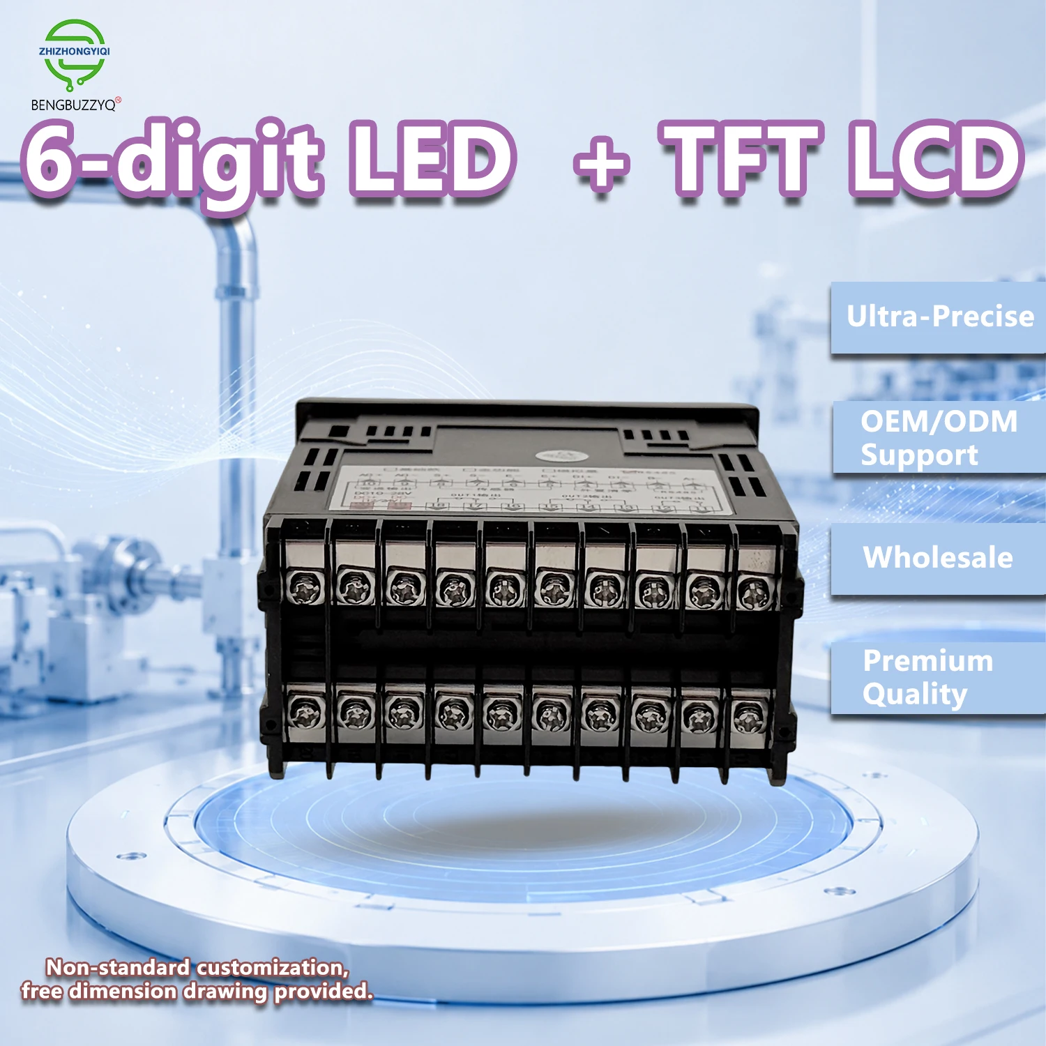 Digital Weighing Indicator Control Meter 6 Digits Dual Display Analog Output 0-10V 4-20mA Weight Controller 10-28V DC