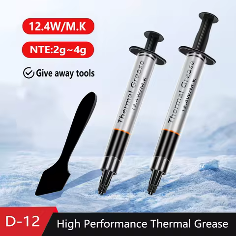 High Performance Thermal Grease D-12 thermal paste Plaster pasta termica 12.4W/mk 2/4g For CPU/PS5/LED/desktop PC