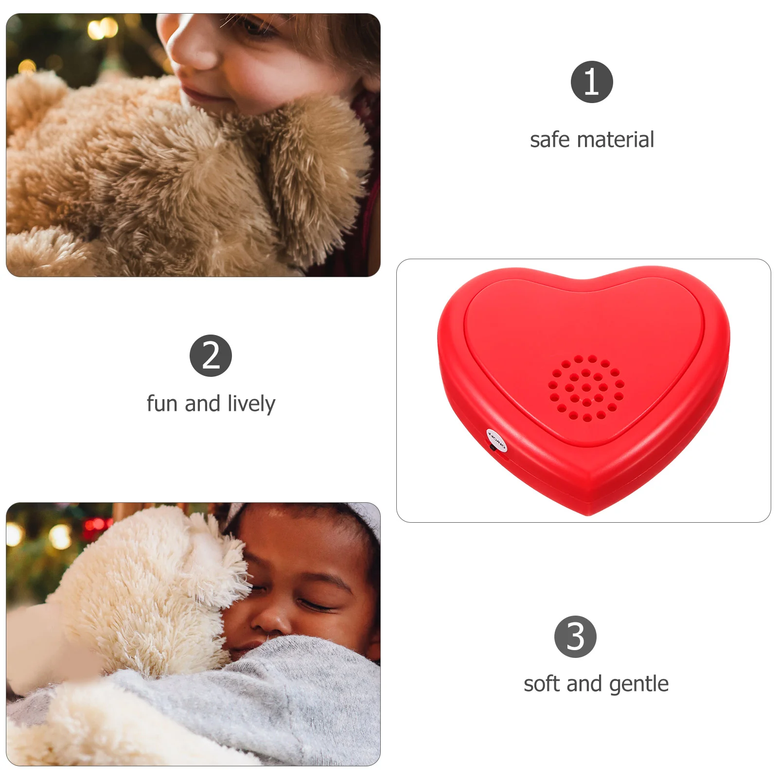 Sound Recorder Heartbeat Replacement Soother Simulator for Pets Dog Kids Sleeping Toy Small Child