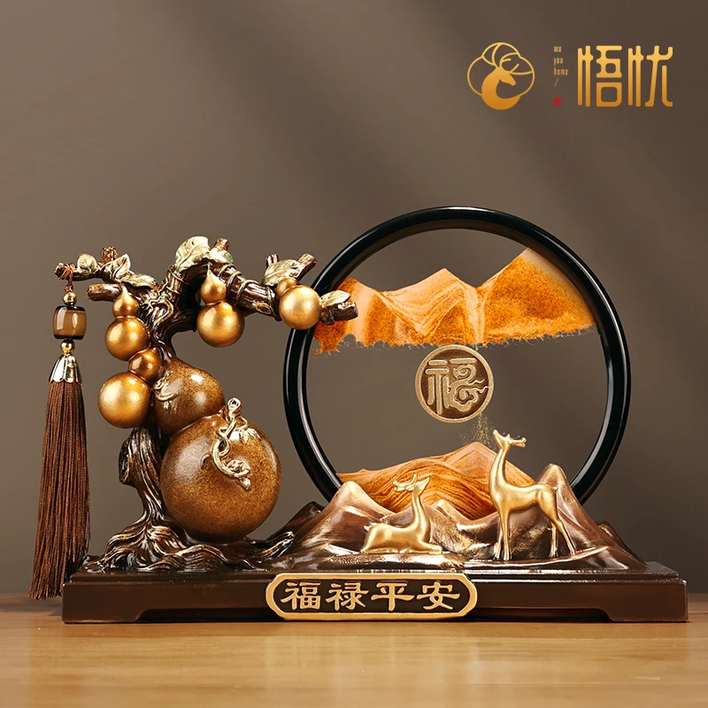 Gourd ornament office living room Wangzhai decoration handicrafts moving gift housewarming gift