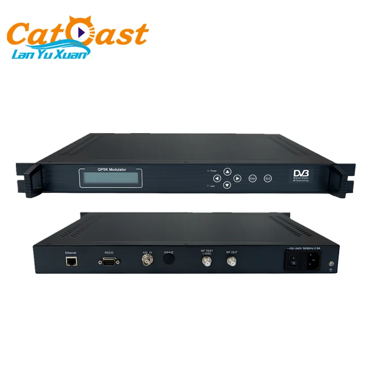 Digital RF DVB-S/QPSK Modulator 1 ASI Input 50-2150MHz Output Metal Construction