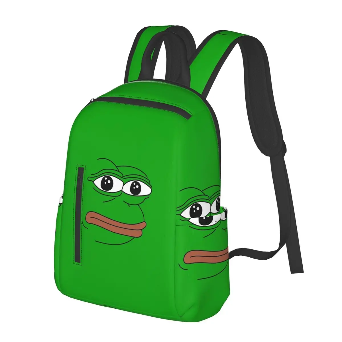 Pepe The Frog Peepo Emote Student Backpack School Bag Hiking Travel Daypack for Boys Girls Bookbag Shoulder Bags