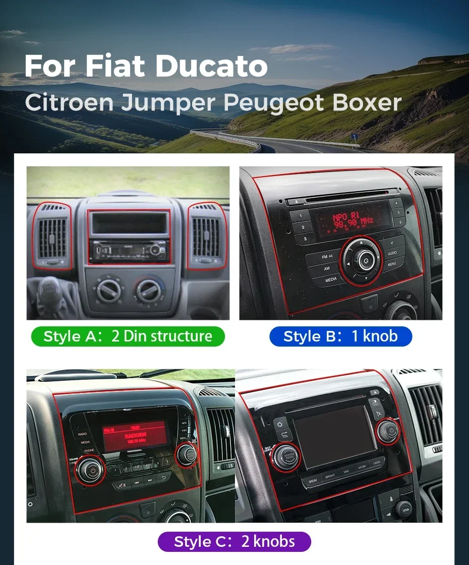 Android 16 For Fiat Ducato Peugeot Boxer Citroen Jumper 2006-2022 2K QLED Android Car Radio Multimedia Stereo Player GPS CarPlay