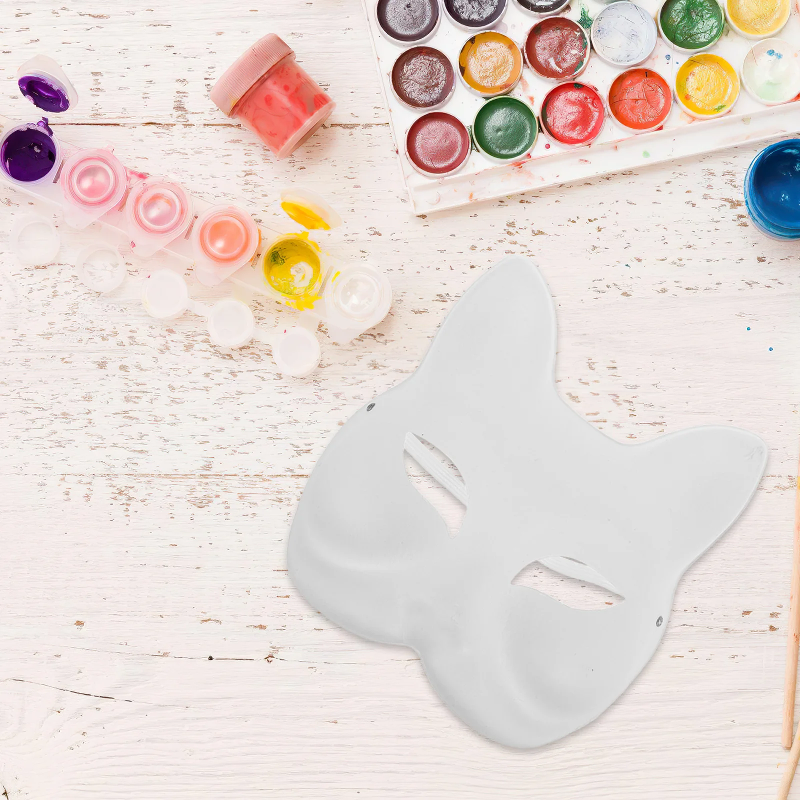 

10Pcs Blank Fox Masks White Paper Lightweight Paintable Costume Party DIY Face Masks for School Crafts Fox Mask