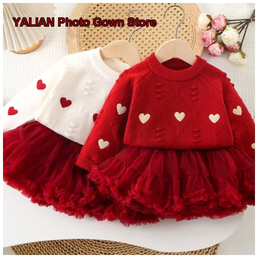 Girls Boys Knit Top Kids Autumn Winter Festive Warm Base Layer Toddler Clothes