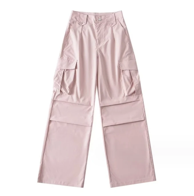 

Pants New Women's 2023 New Hot Selling Fashion Big Pocket High Waist Loose Drop Wide Leg Casual Pants