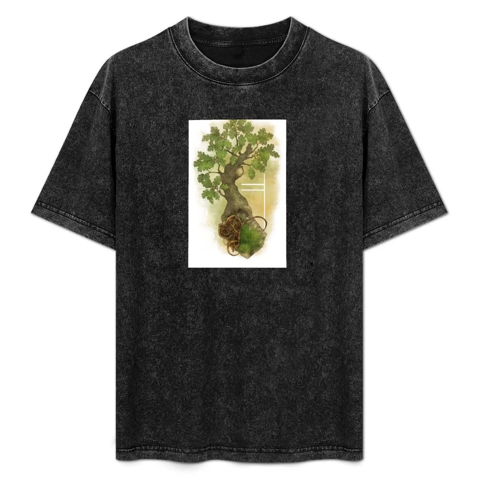 OGHAM art - DAIR The Oak Tree Camiseta informal holgada de verano