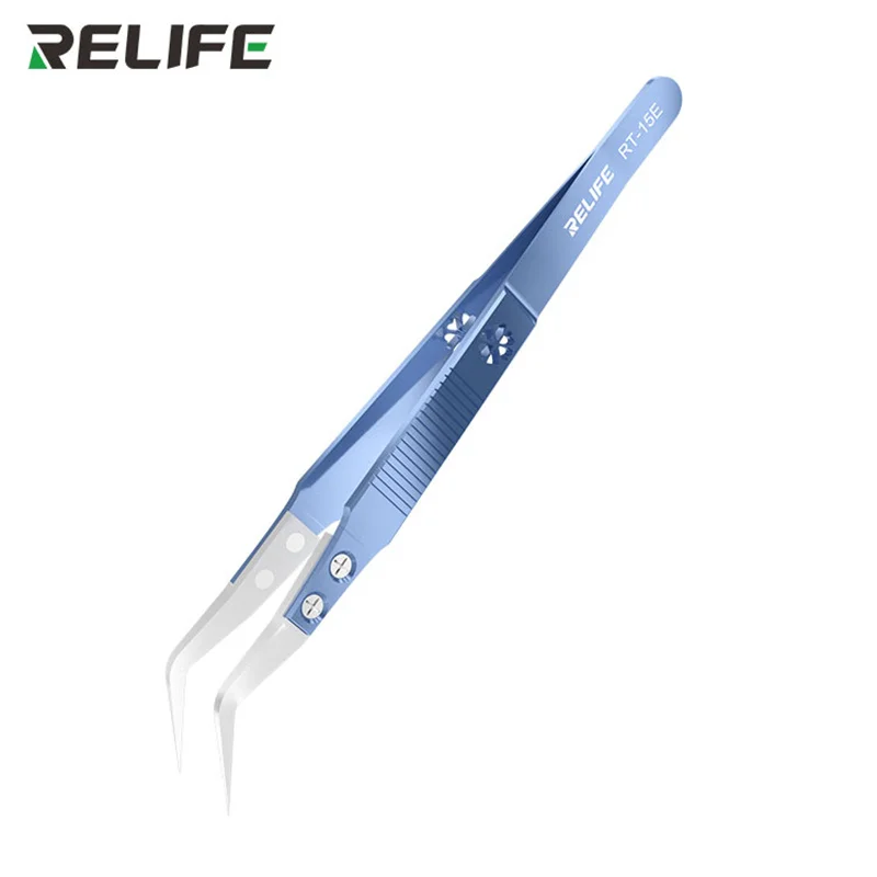 RELIFE RT-11E Высокоточный титановый сплав, керамические аксессуары, прямые изогнутые антистатические летающие зажимы для проводов