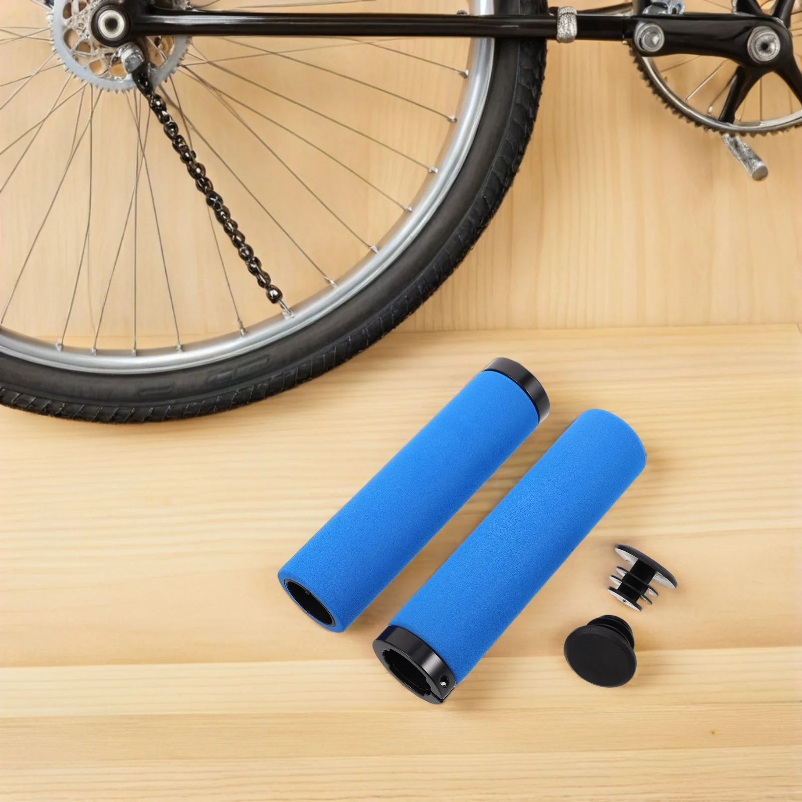 

2pcs Mountain Bike Grips Sponge Shock Absorbing Non Slip Bike Handlebar Grips For Scooter Bicycle Accessories Handlebar Covers