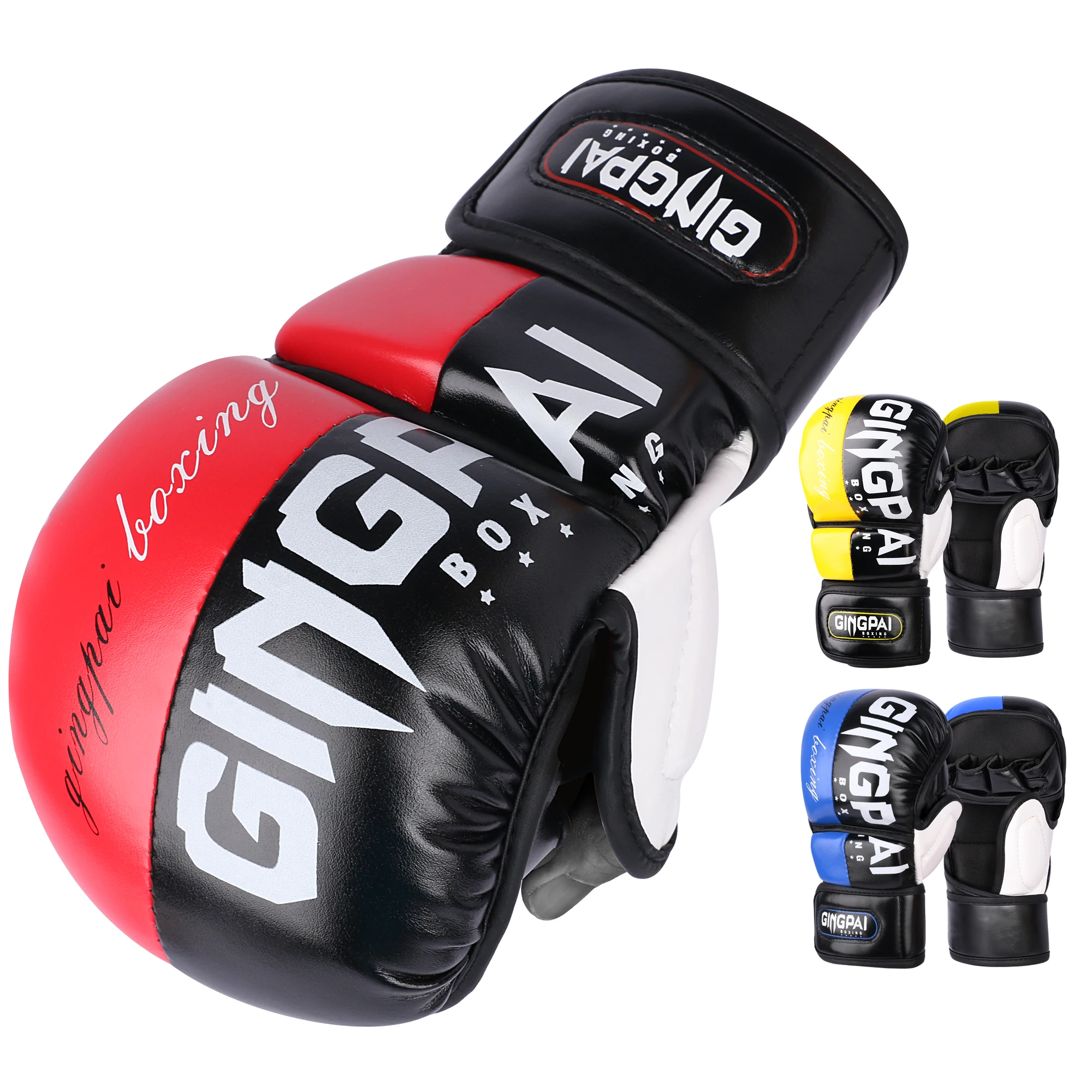 Professionelle MMA Halbfinger-Kampfboxhandschuhe, verdickte Sanda Free Fighting Mixed Martial Arts Trainingshandschuhe – Detail 3
