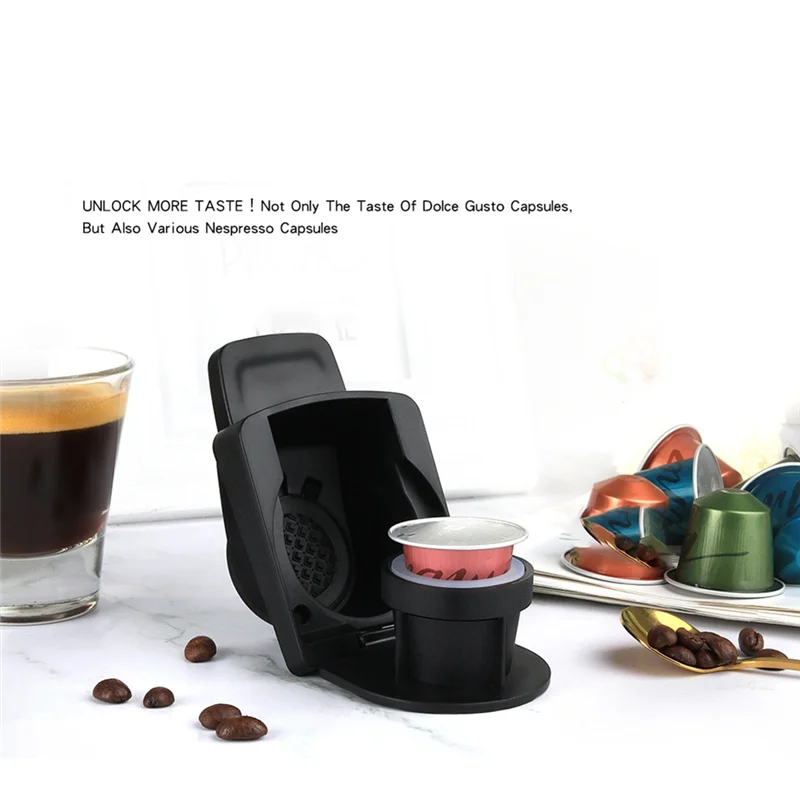 محول القهوة ABDJ لـ Gusto Piccolo XS & Genio S، Mini Me / Lumio Gusto محول كبسولة قابل لإعادة الاستخدام