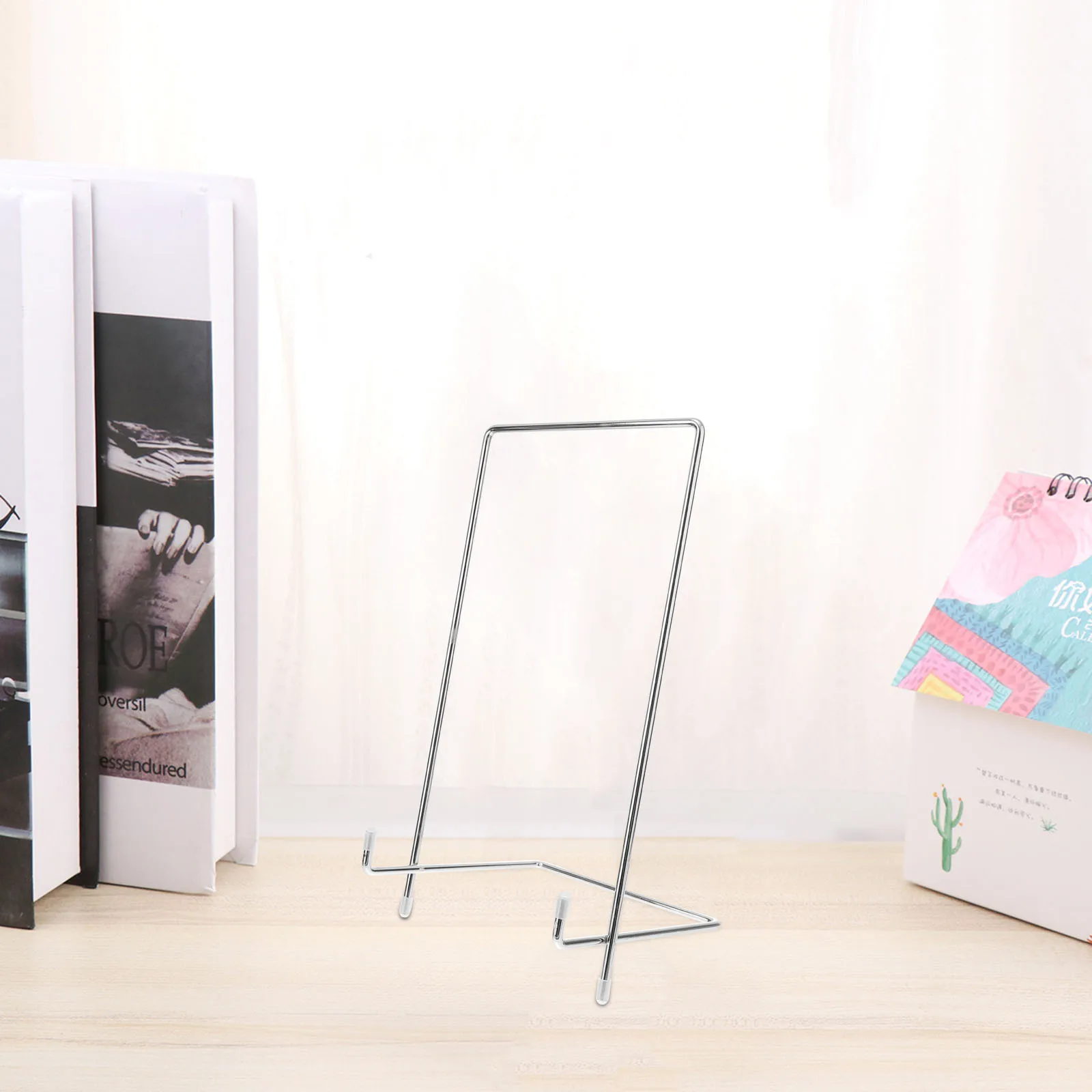 

Sturdy Iron Display Stand For Photo Frames Plates Artworks Book Collectibles Xxl Silver Structure Home Decor Craft Show