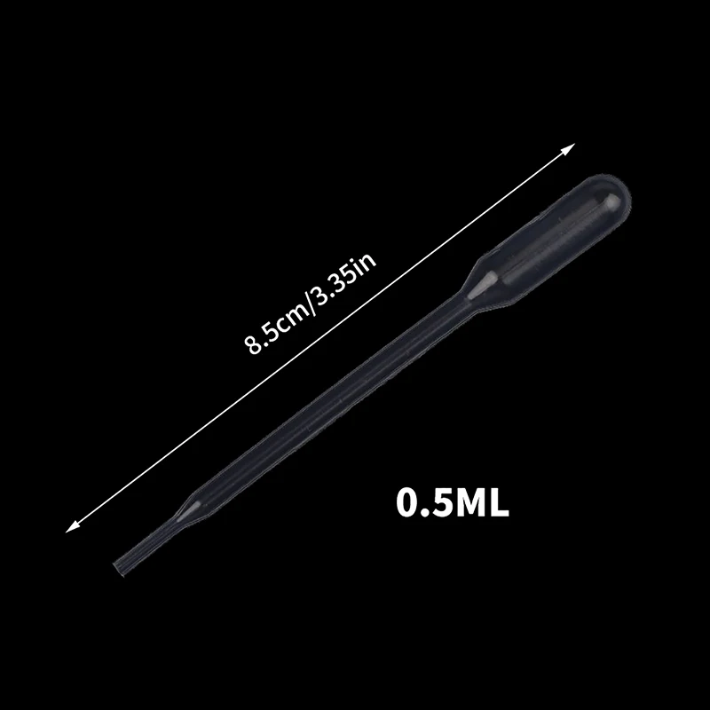 [YU]100Pcs 0.5ML Plastic Disposable Pipettes Squeeze Transfer Pipettes Dropper For Silicone Mold UV Epoxy Resin Jewelry Making