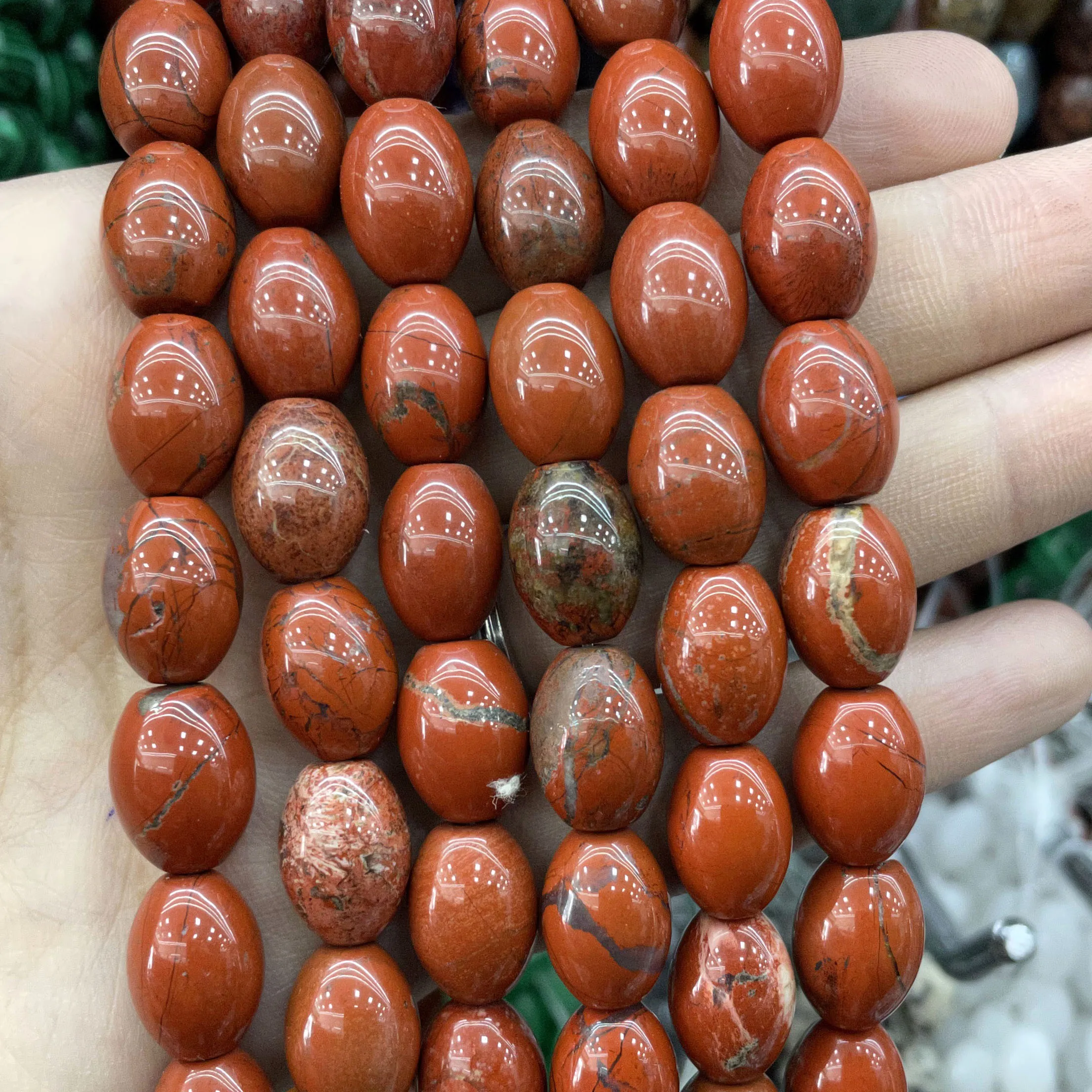 10*14MM Natural Stone Rice Shape Agates Quartz Aventurine Loose Spacer Beads For Jewelry Making DIY Bracelet Necklace Accessorie
