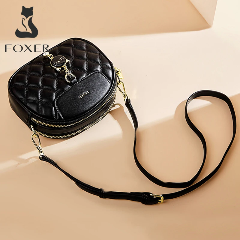 

FOXER 2025 Chic Shell Bag Women's Shoulder Bag Fashion Small Cellphone Bag Female's Daily Commuting Crossbody Purse