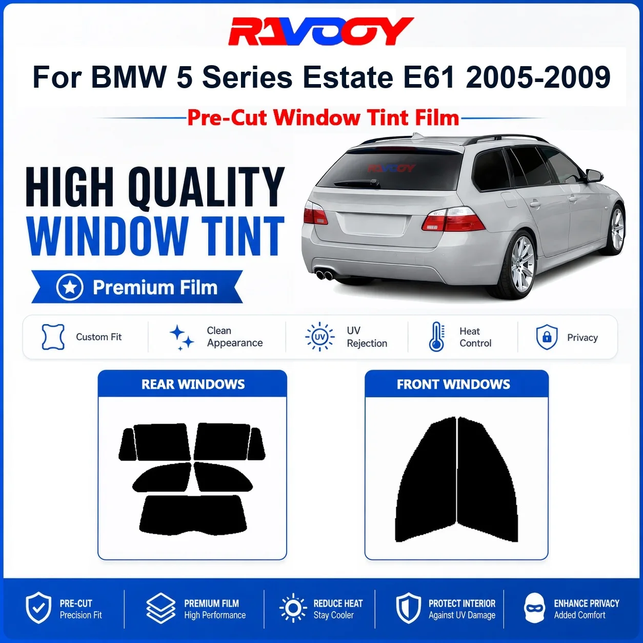 premium-pre-cut-window-tint-for-bmw-5-series-estate-e61-2005-2009-front-rear-windows-uv-heat-rejection-privacy-film