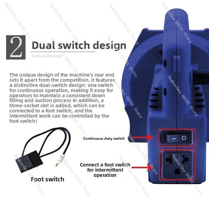 Dual Function Down Filling Machine for Jacket Quilt Refurbish Fill