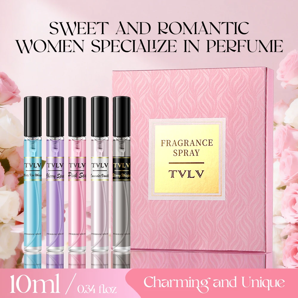 

5Pcs Mini Portable Fragrance Spray Set - Long Lasting Light Scent Perfume