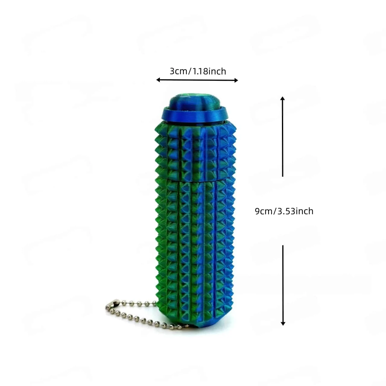 3D Printed Little Ouchies Rotatable Grippie Fidget Toy Spiky Sensory Stim Keychain for Stress Relief Spiky Grippie Stimming Toys