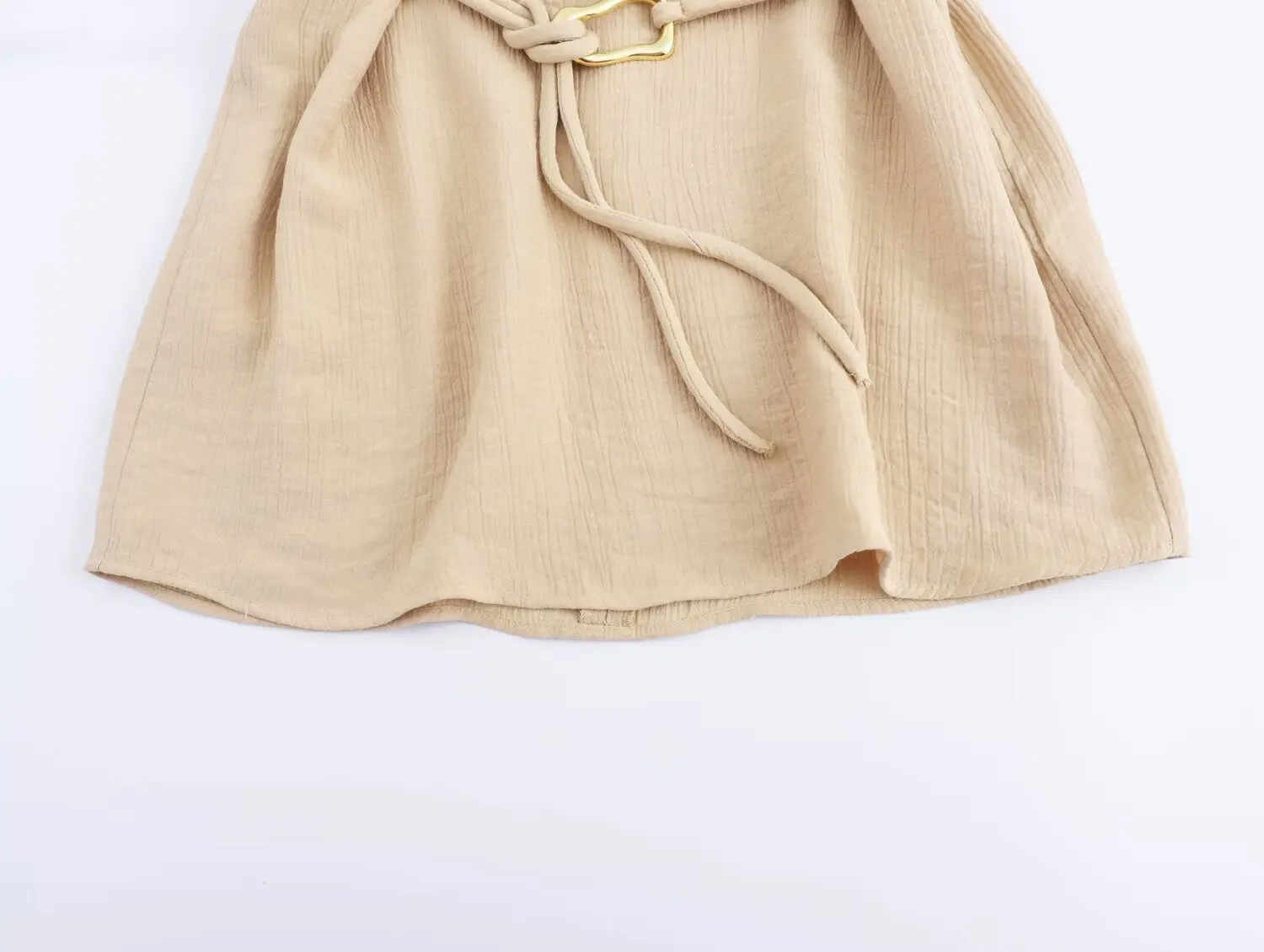 TRAFZA Woman Sets O-Neck Sleeves Button Hollow Out Sashes Decorate Tops+Elastic Waist Wide Leg Pants Summer Suits Woman Trendy