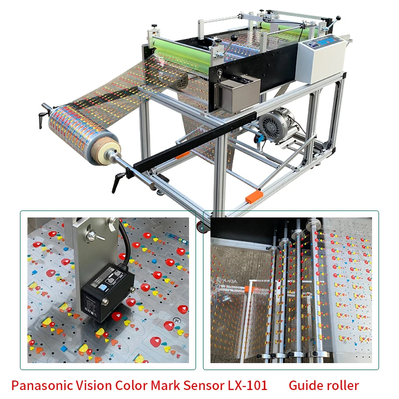 Fully Automatic Unwinding Suction Color Tracing and Cutting Machine PVC Film  Roll to Sheet Cutter