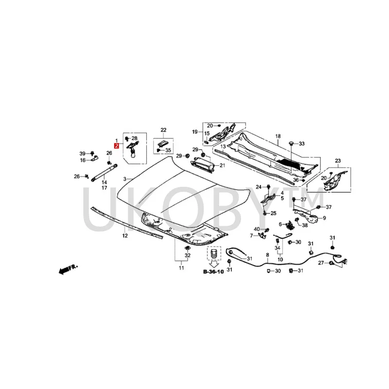 06740TVEH01 06745TVEH01 Suitable for Ho nd a Accord Engine hood hinge active actuator