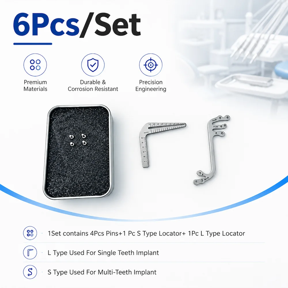 Dental Implant Drill Guide Kit Dual Long Short Type Angle Measurement Surgical Stent Precise Placement Guide for Oral Surgery
