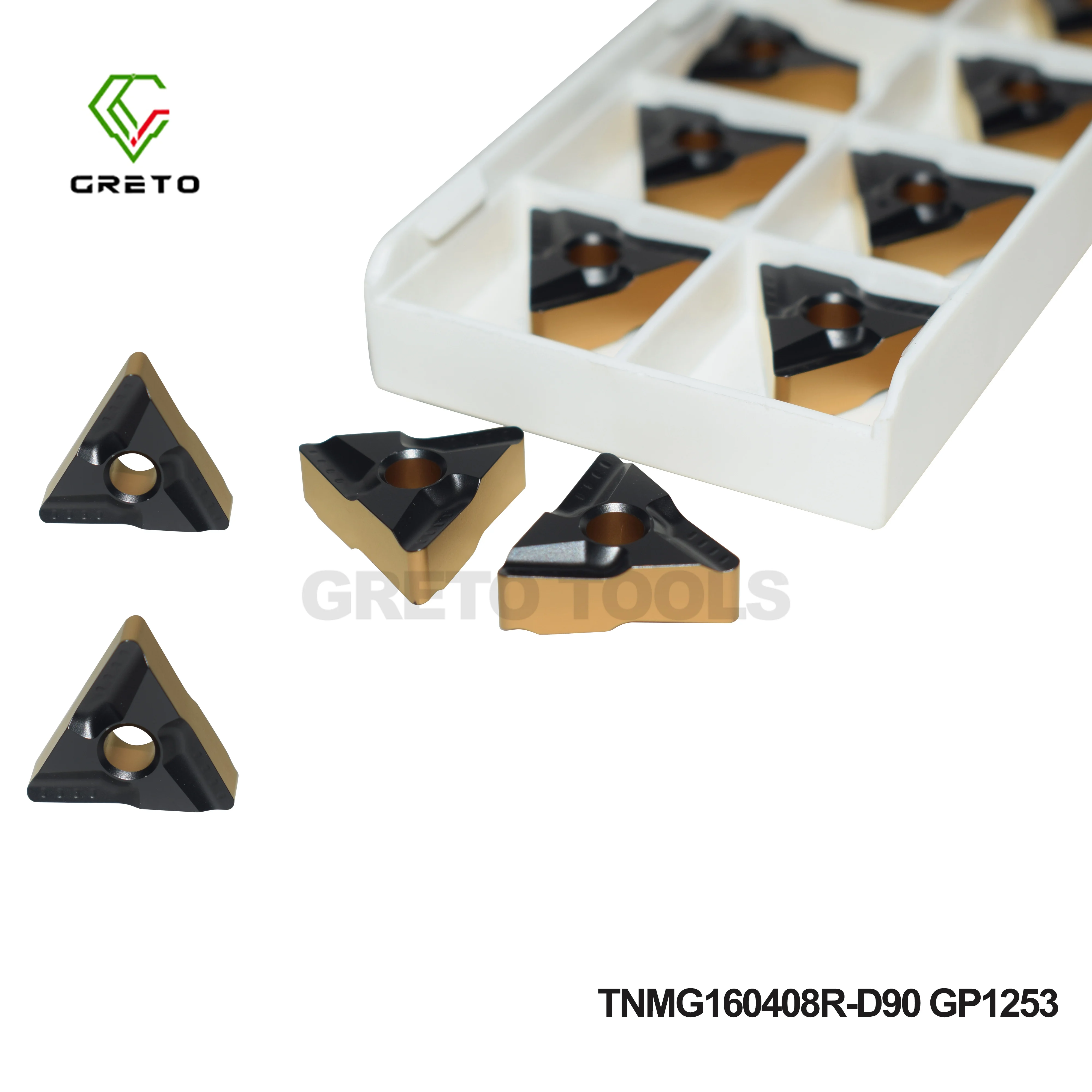 GRETO TNMG332 TNMG160408R-D90 GT4202 GP1253 Carbide Tips Cnc Inserts Turning Tool TNMG160404R-D90 Turning Inserts