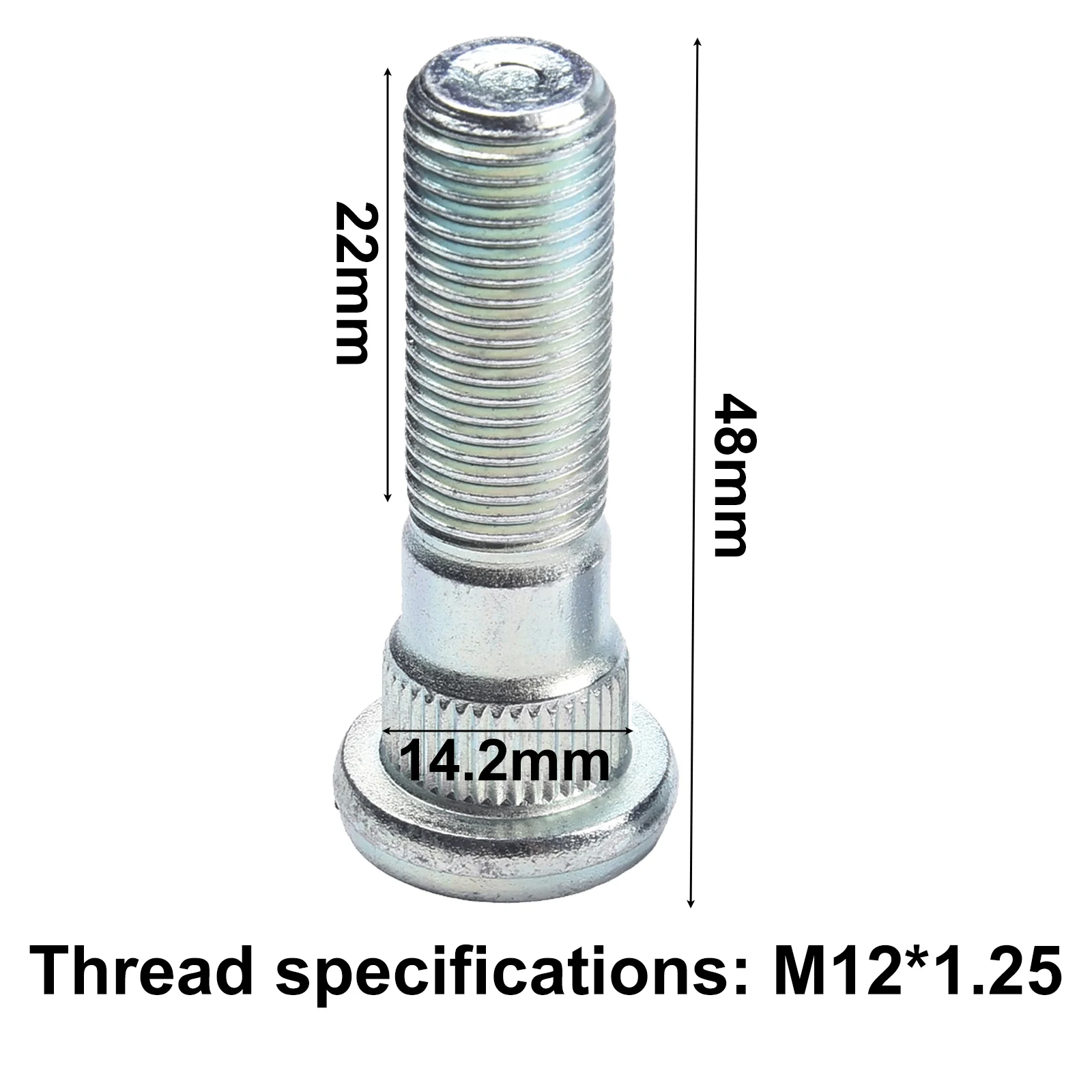 Hochwertiger Radnabenbolzen Bolzen Radnabenbolzen 28171AJ000 28365FE001 für Forester 2009–2019 x 1,25 Silberstahl