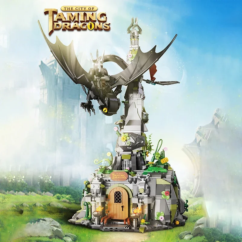 Nuevo bloque de construcción de la serie de películas Shadow Dragon, MOC The City Street View, juguetes de ladrillos de dragones domingos, para niños, regalos de vacaciones