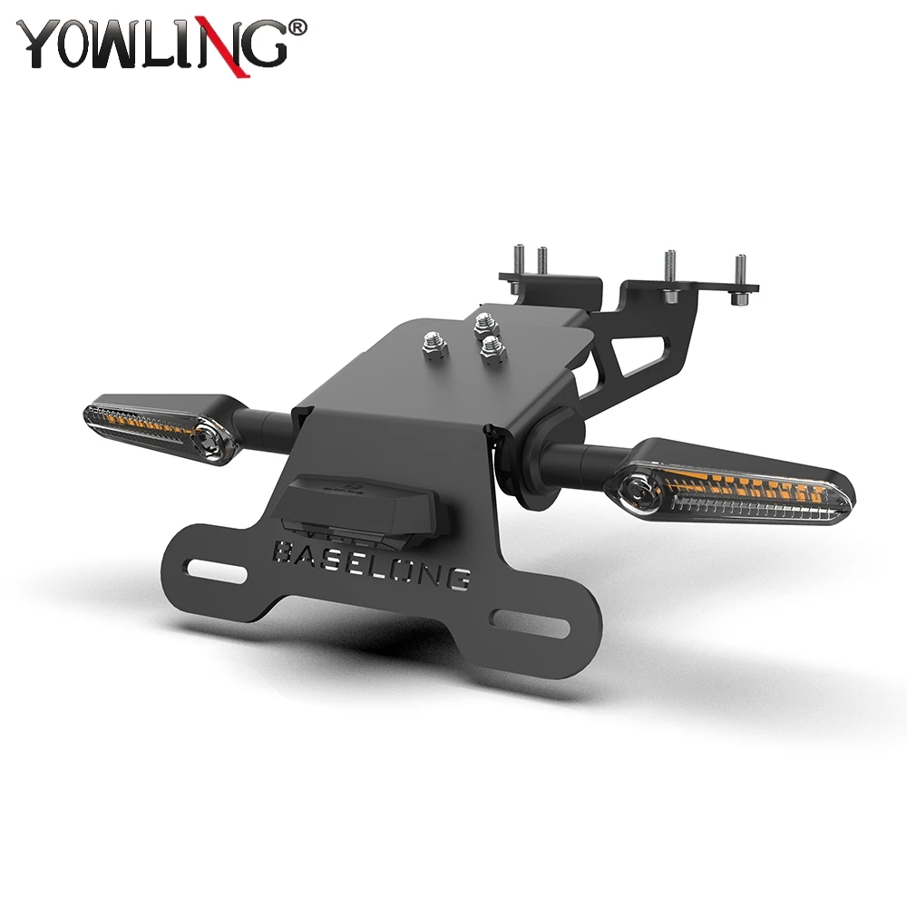 For YAMAHA MT09 Tracer 900/9/GT 7GT 700/GT FJ-09 2015-2024 Motorcycle License Plate Holder Tail Tidy Fender Eliminator LED Light