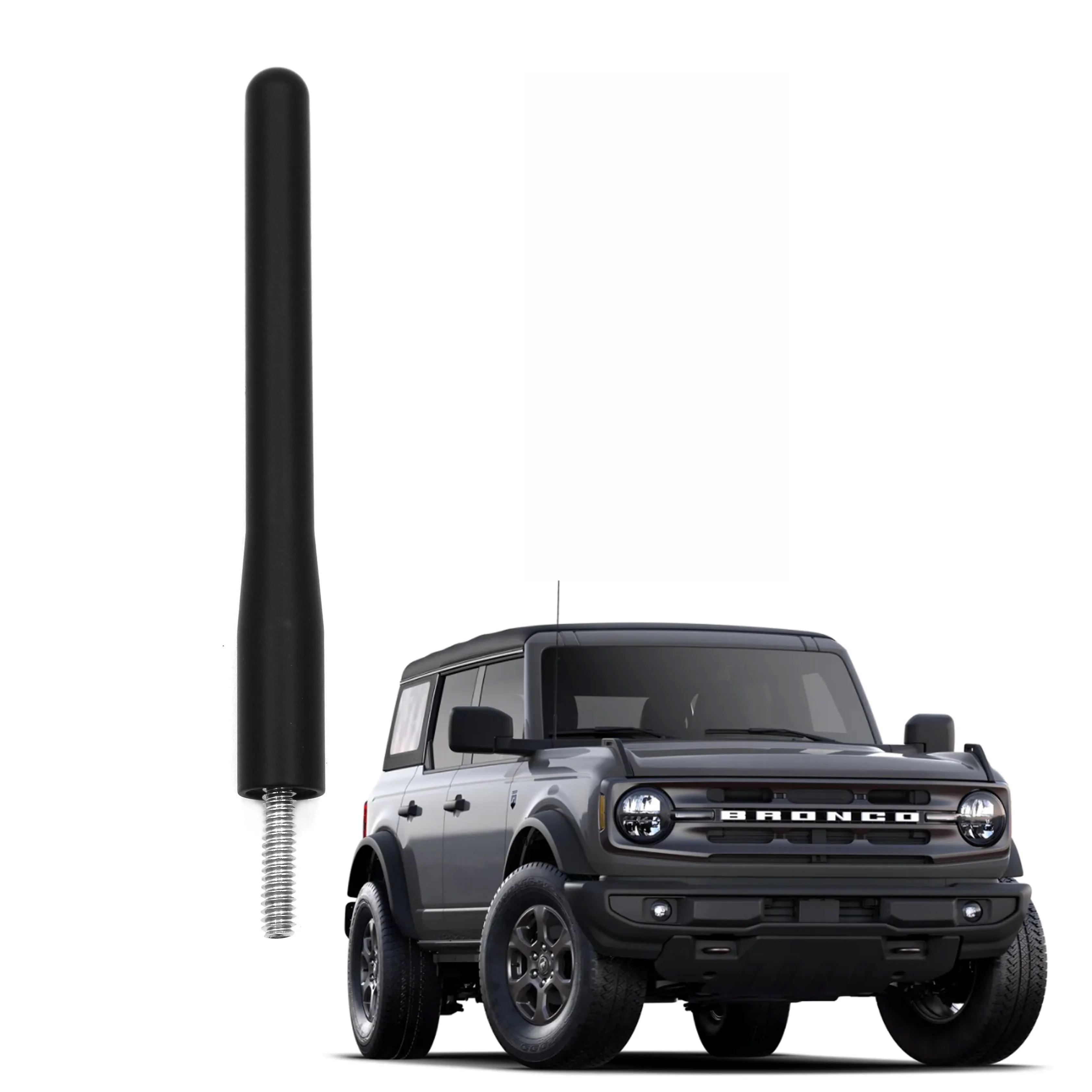 Antena de aluminio corta de 4 pulgadas para Ford Bronco 2021 2022 2023, aérea