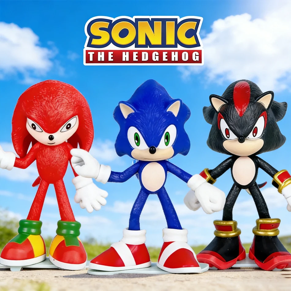 سوبر سونيك ماوس فلاينج ماوس PVC أنيمي الشكل العصرية مكتب زخرفة لعبة شخصية دمية هدية شاتنر كروز