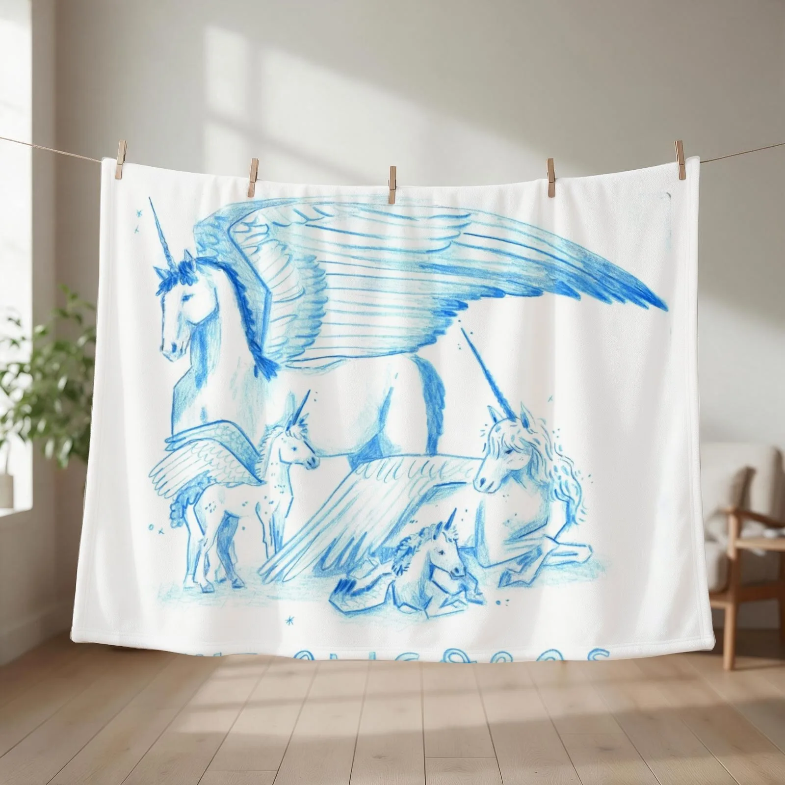 Keeper Of The Lost Cities Alicorns Throw Blanket couch cozy soft plush fuzzy picnic outdoor blanket