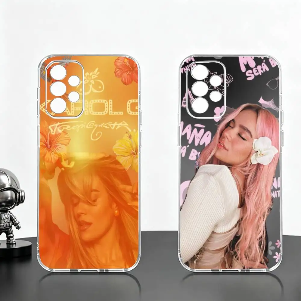 Tropicoqueta Karol G  Phone Case Transparent Silicone Soft For Samsung S25,S24,S21,S22,S23,S30,Ultra,S20,Plus,Fe