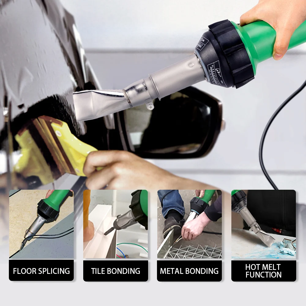 220V 1600W Plastic Welding Gun Hot Air Blower Heat Torch Electric Welder Heating Core Tool Kit for PP/PE/PVC Sheet/Pipe/Tank