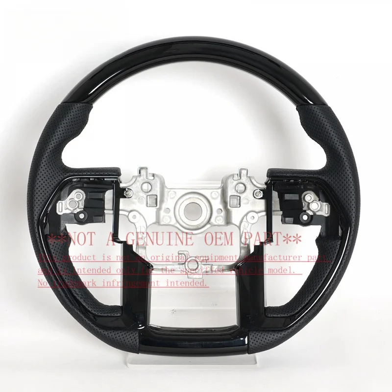 For Toyota Steering Wheel Horn Cover 2022-2025 Tundra Tacoma 4Runner Gloss Paint Wood Grain Horn Shell Decorative Cover