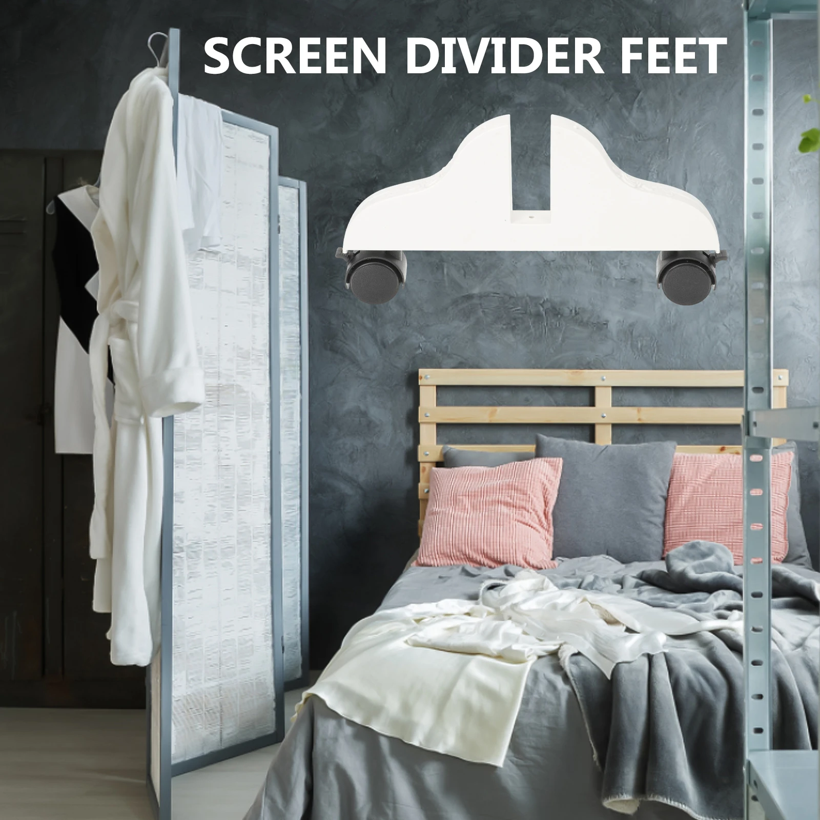 

Thickened Screen Base Divider Stand Household Wear-Resistant Polished Wooden Partition Post Office Library Use