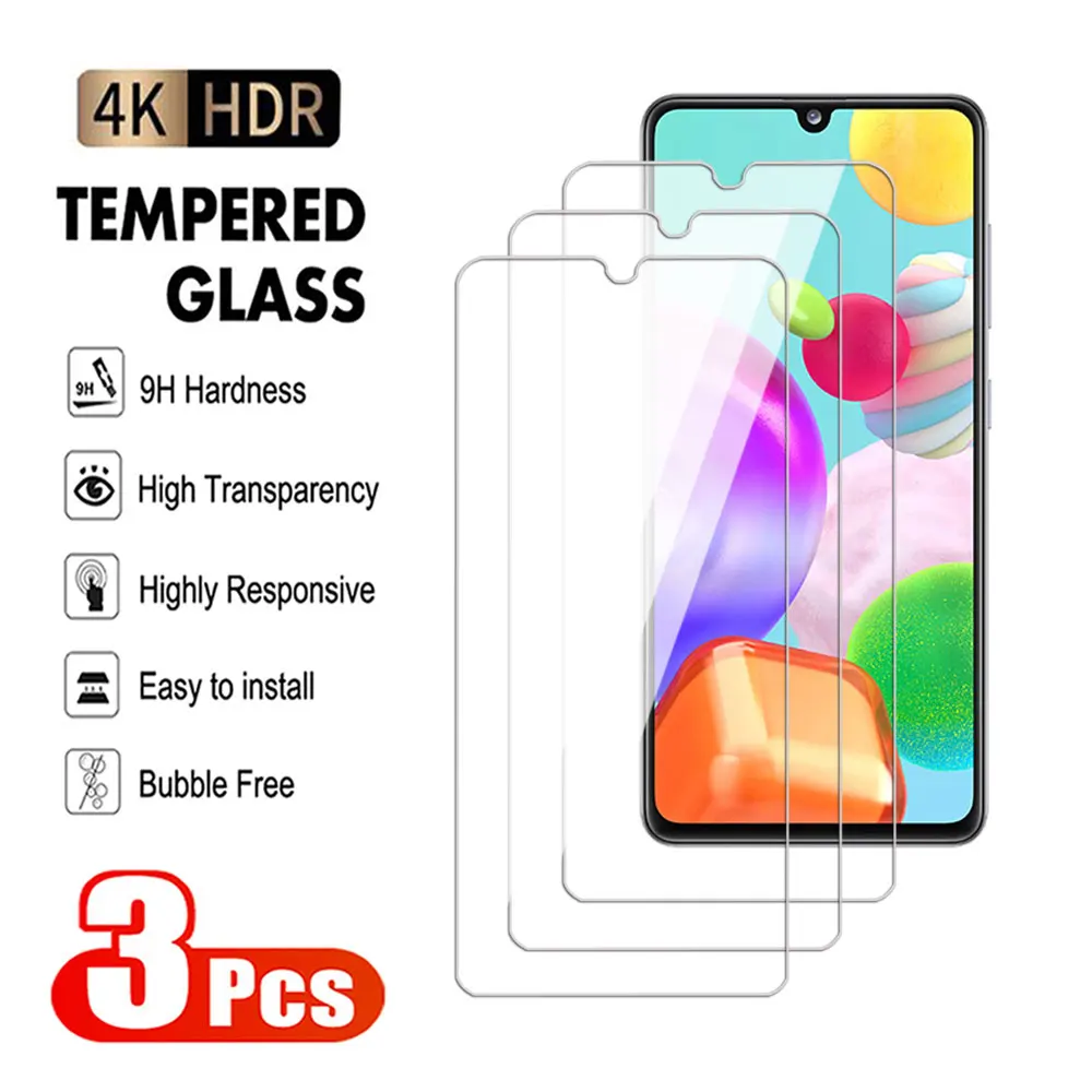 3 шт. закаленное стекло для Samsung Galaxy A41 A42 A51 A52 A53 A54 A55 A71 A72 A73 Защитная пленка для экрана M42 M51 M52 M53 M55 M62 5G Film