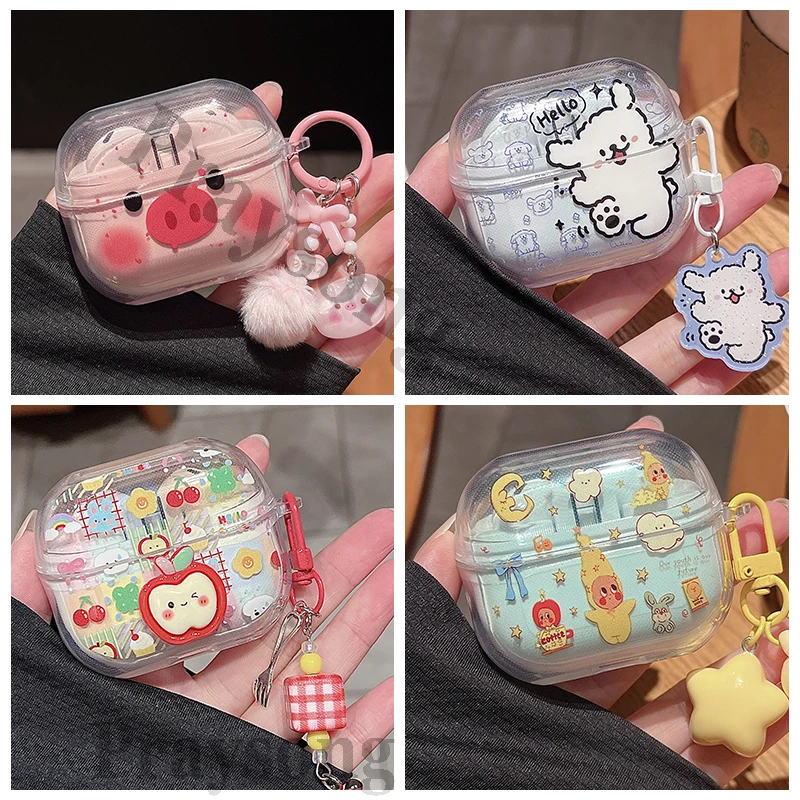 Fashion Cute Buds3 Pro Case for Samsung Galaxy Buds 3 Pro Cover Creative Decor for Galaxy Buds 3 Protective Box Galaxy Bud Funda