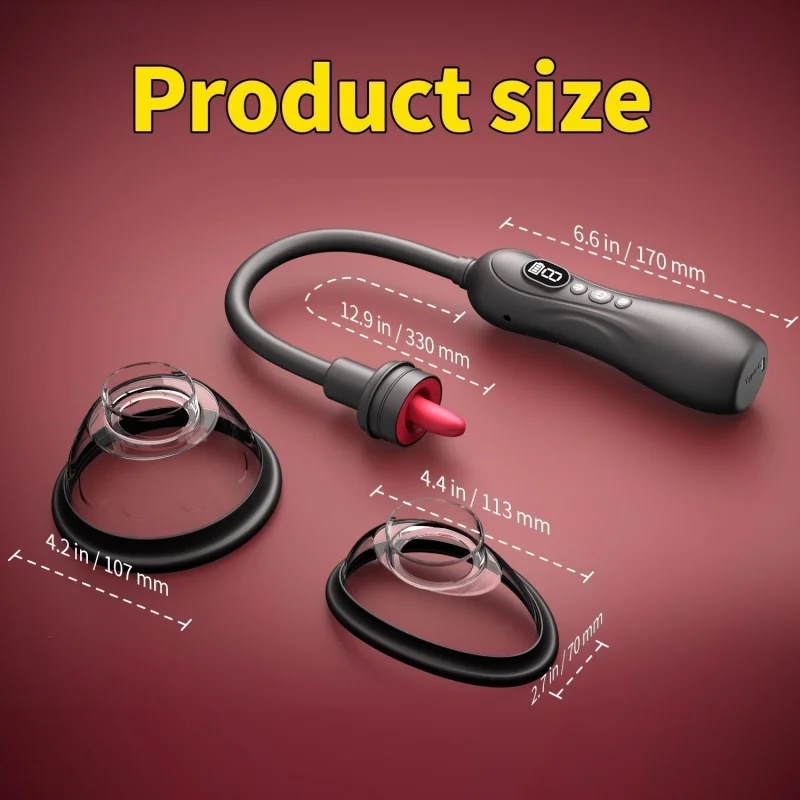 Tongue licking breast sucking electric digital display suction yin sucking clitoris strong earthquake chest adult masturbator