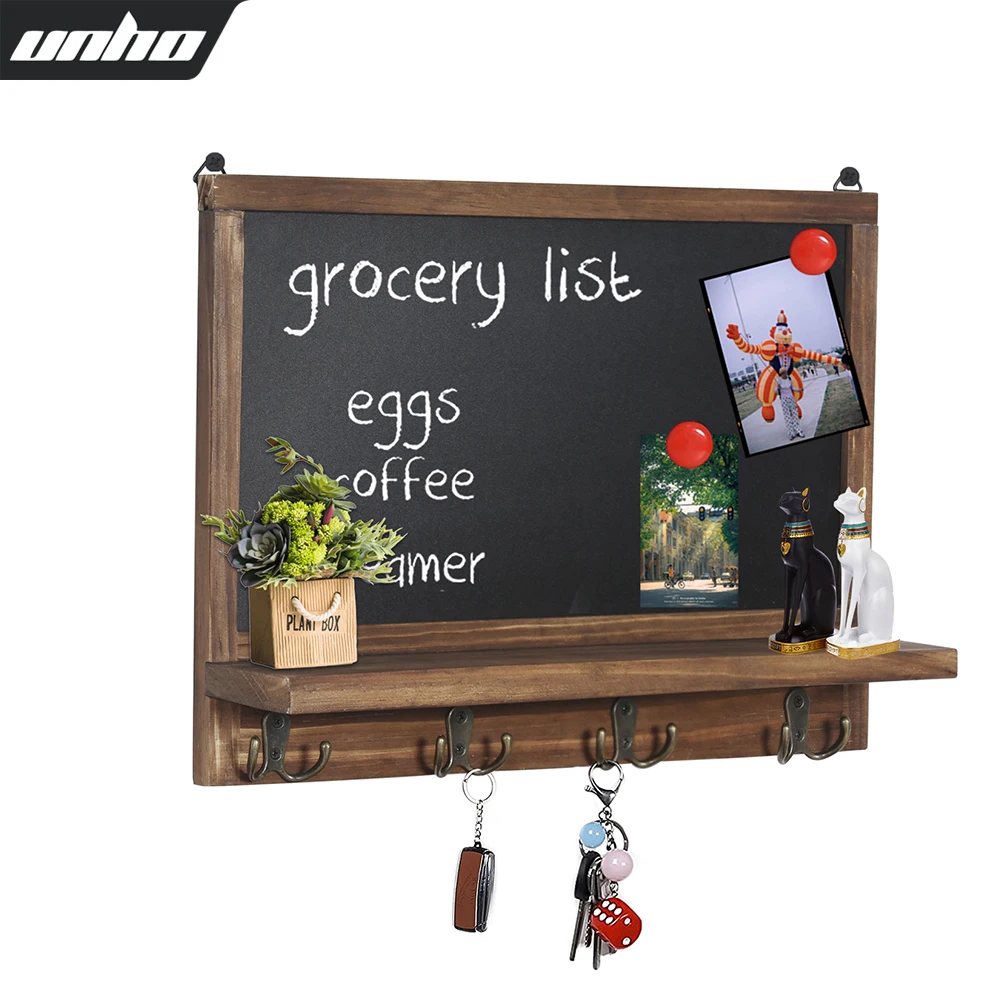 42*30cm Wall Mounted Chalkboard Kitchen Blackboard Memo Board Family Message Board Rustic Wooden Frame Chalkboard Sign