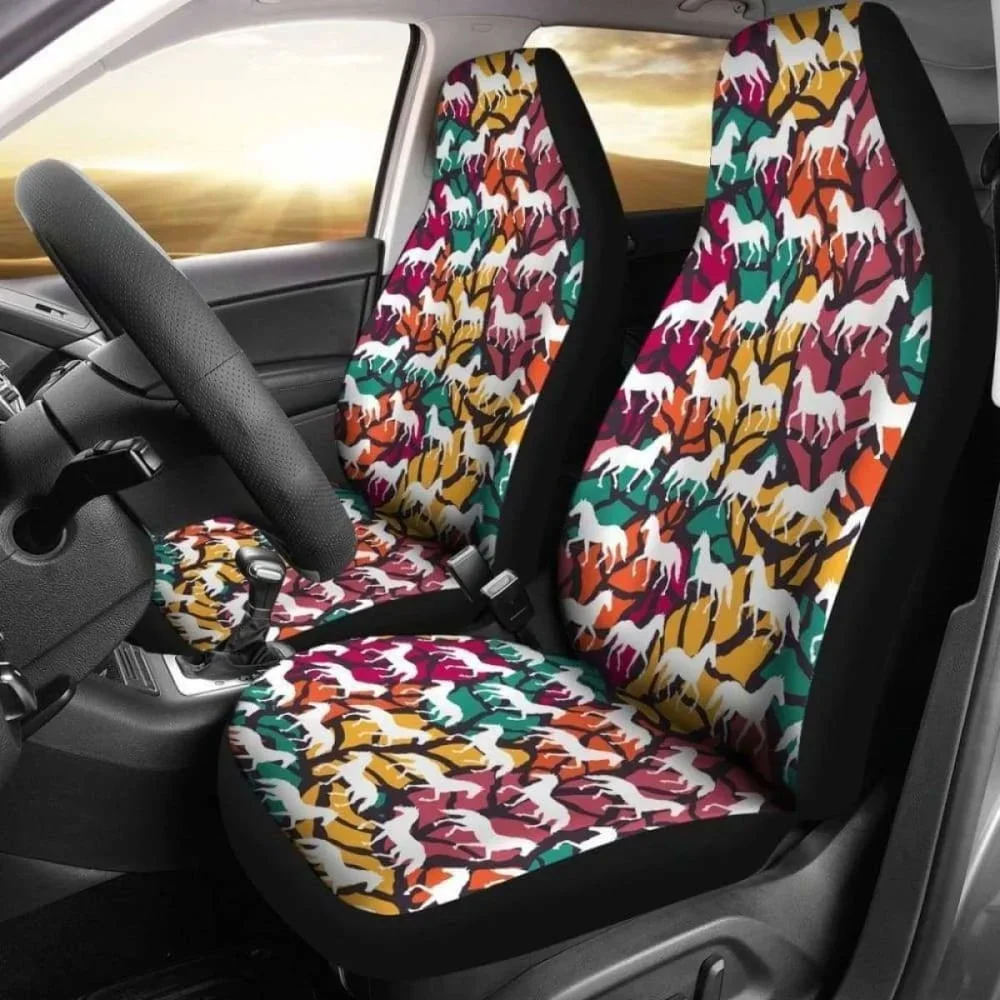 Horse Car Seat Covers 21 170804,Pack of 2 Universal Front Seat Protective Cover