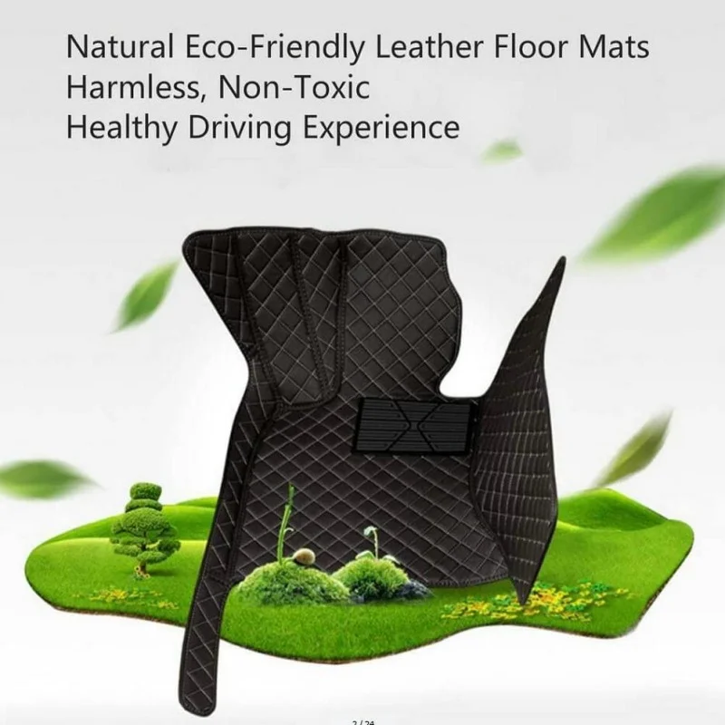 Custom Car Floor Mats For Maserati GranTurismo GrecaleTrofeo Levante Ghibli Quattroporte 2007-2025 Auto Foot Accessorie Leather