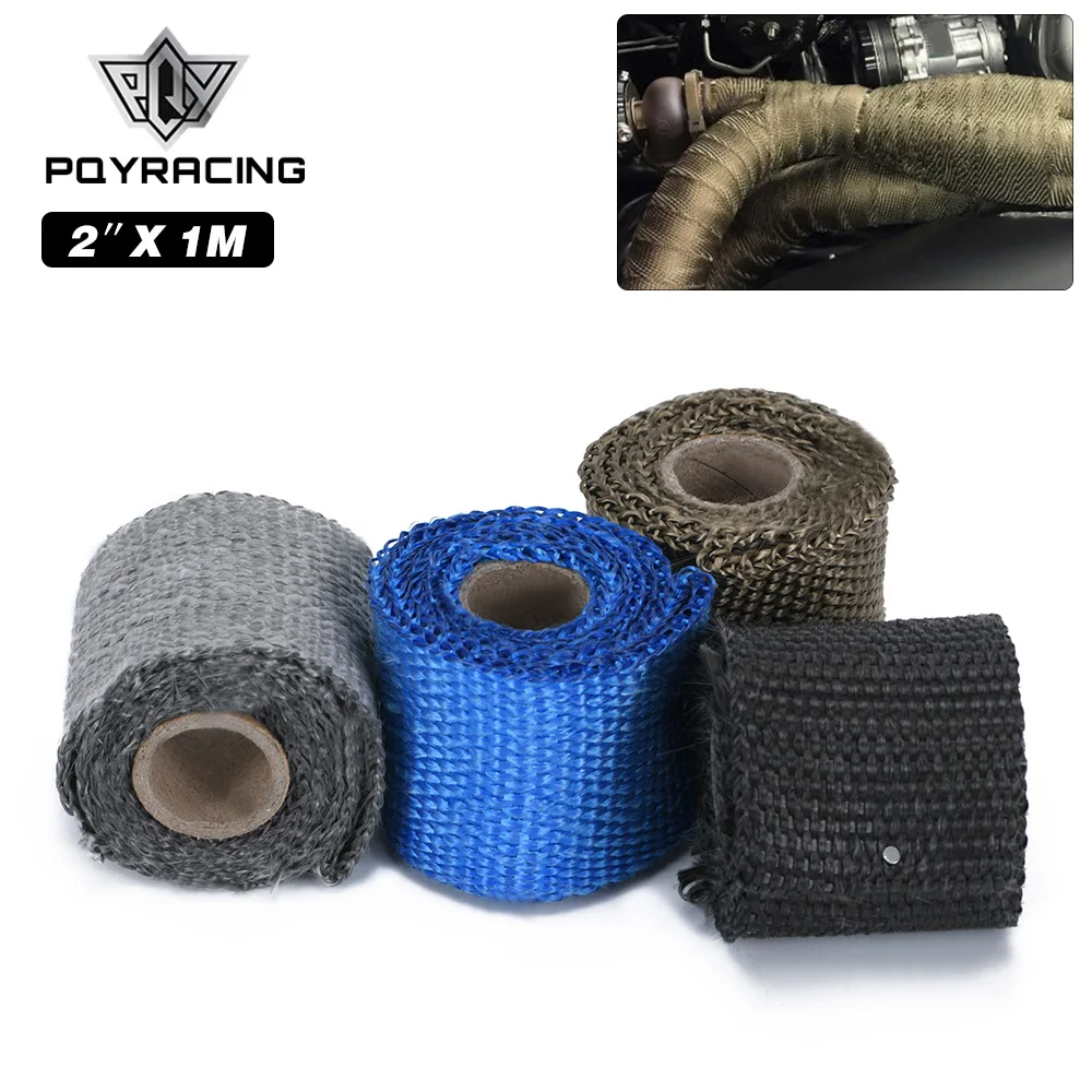 PQY - 50mm 1Meter Performance Exhaust Tape Manifold Downpipe Insulating Heat Wrap 2