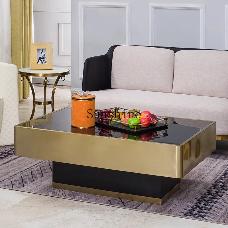 

Simple modern creative minimalist personality light luxury TV cabinet combination