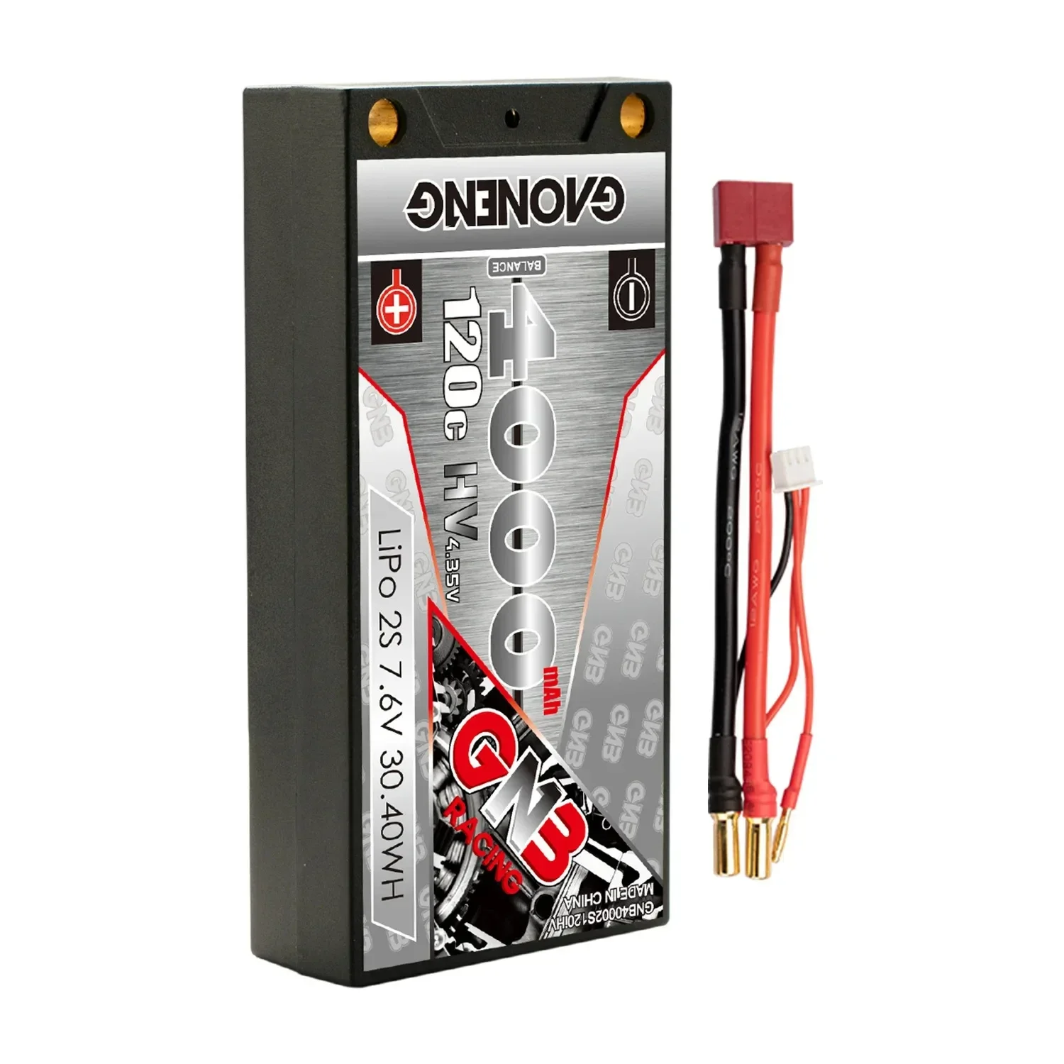 GAONENG GNB 2S 7.6V 4000mAh/6000mAh/6600mAh HV Shorty LiPo Battery 5.0mm Bullet RC Car Boat Rechargeable 7.6V Battery