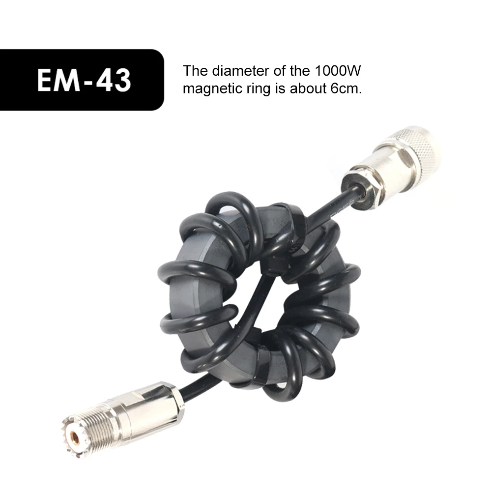 1pc 1.8-30MHz Shortwave Choke Magnetic Rings For HF Shortwave Radio EM-25 EM-43o Anti-interference Power Tools Accessories